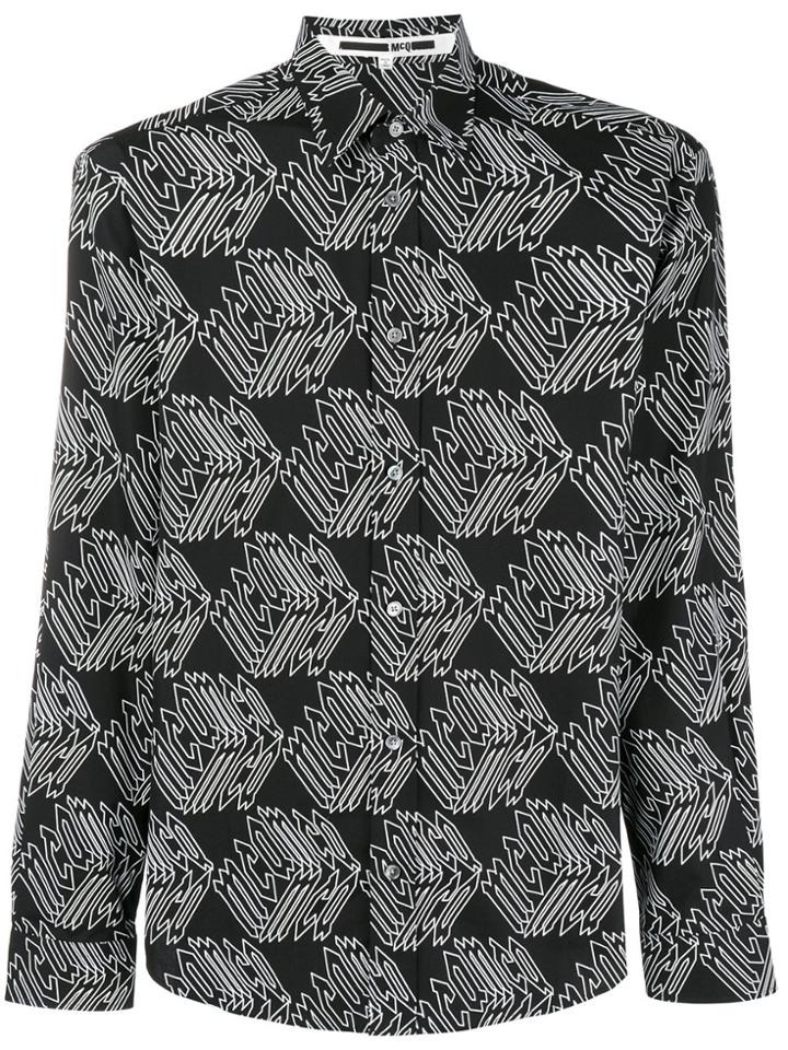 Mcq Alexander Mcqueen Printed Shirt - Black