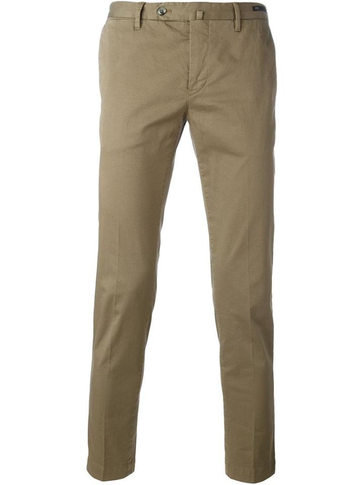 Pt01 Slim Chino Trousers, Men's, Size: 54, Nude/neutrals, Cotton/spandex/elastane