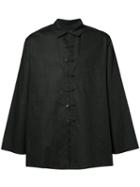 Yohji Yamamoto Flared Shirt, Men's, Size: 2, Black, Cotton/linen/flax