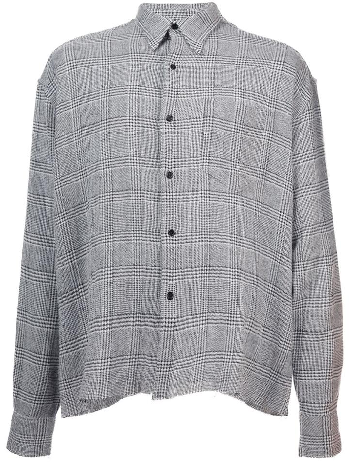 Cmmn Swdn Plaid Print Shirt - Grey
