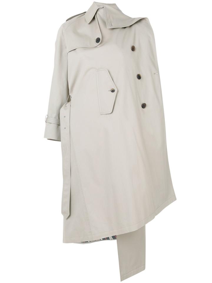 Balenciaga Pulled Trench Coat - Nude & Neutrals