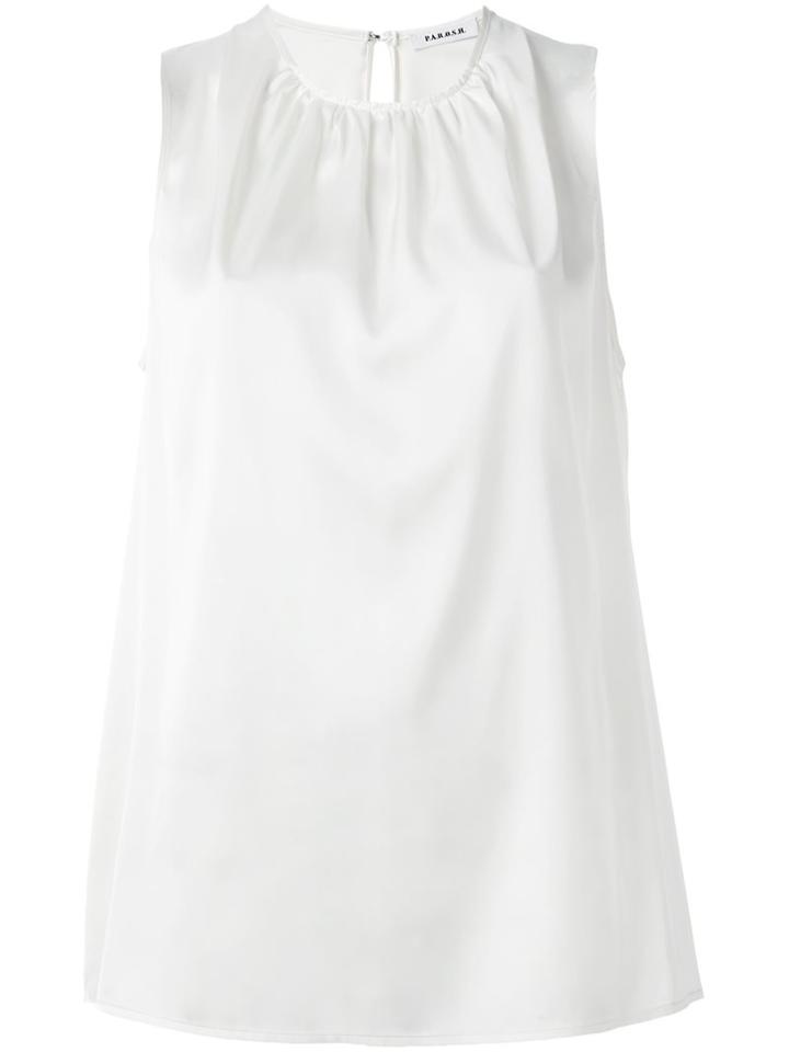 P.a.r.o.s.h. Draped Neck Sleeveless Blouse