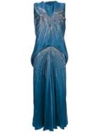 Stella Mccartney - Sequin Detail Dress - Women - Acetate/viscose/aluminium - 42, Blue, Acetate/viscose/aluminium