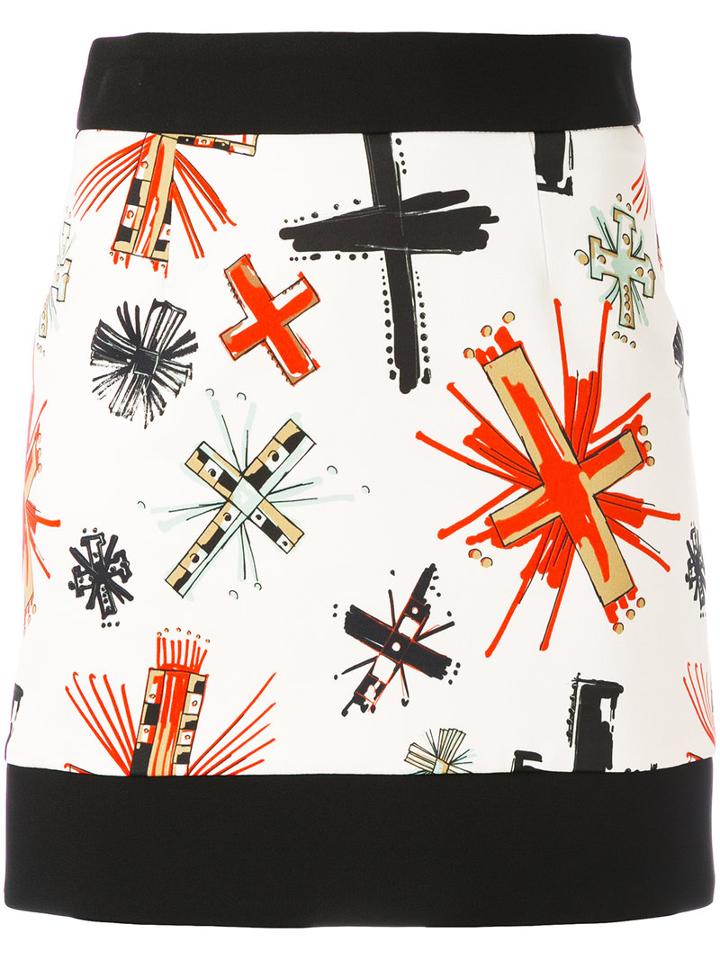 Fausto Puglisi - Printed Skirt - Women - Spandex/elastane/viscose - 40, Black, Spandex/elastane/viscose