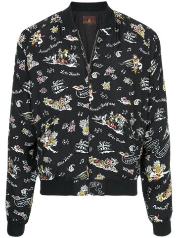 Hysteric Glamour Printed Bomber Jacket - Black