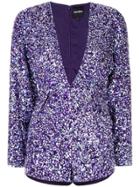 Retrofete Sequined Romper - Purple