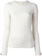 See By Chloé Button Cuff Jumper, Women's, Size: Small, White, Wool