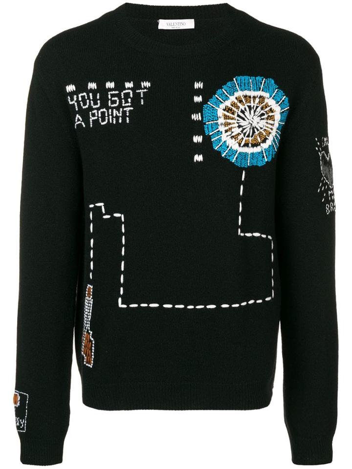 Valentino You Got A Point Jumper - Black