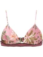 Zimmermann 'tropicale' Floral Print Bikini Top, Women's, Size: 3, Pink/purple, Polyamide/spandex/elastane