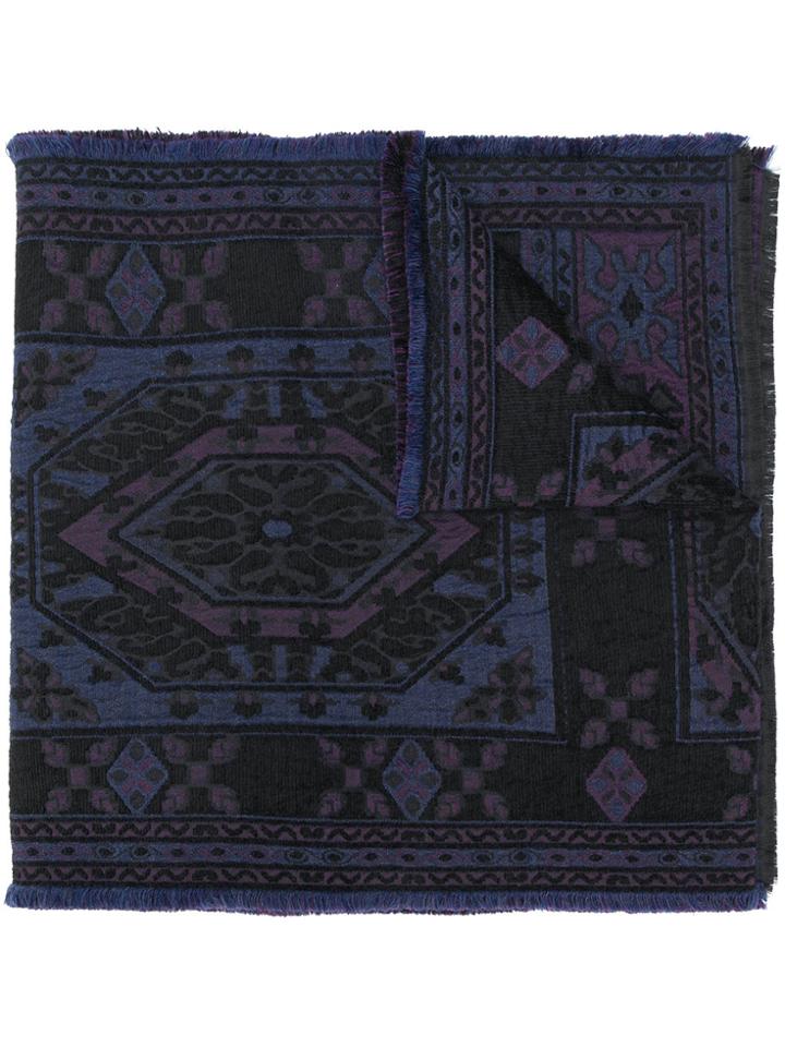 Etro Mixed Pattern Scarf - Black