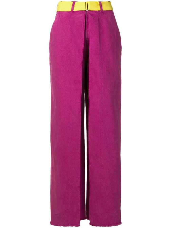 Aalto Belted Wide Leg Jeans - Pink