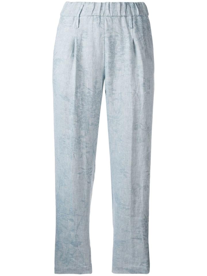 Forte Forte High Rise Printed Trousers - Blue