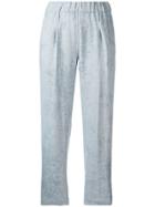 Forte Forte High Rise Printed Trousers - Blue