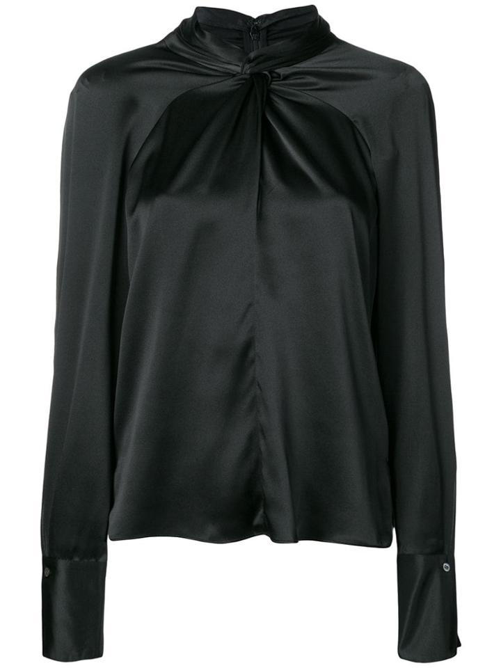 3.1 Phillip Lim Silk Twist-front Blouse - Black