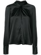 3.1 Phillip Lim Silk Twist-front Blouse - Black