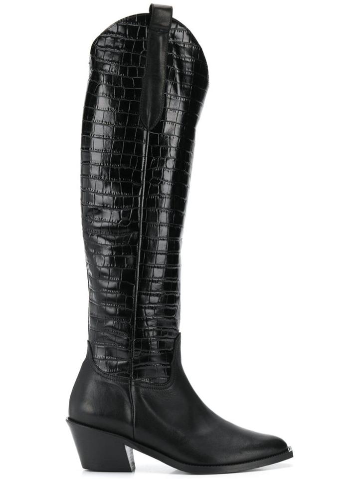 Marc Ellis Western Scale Effect Boots - Black
