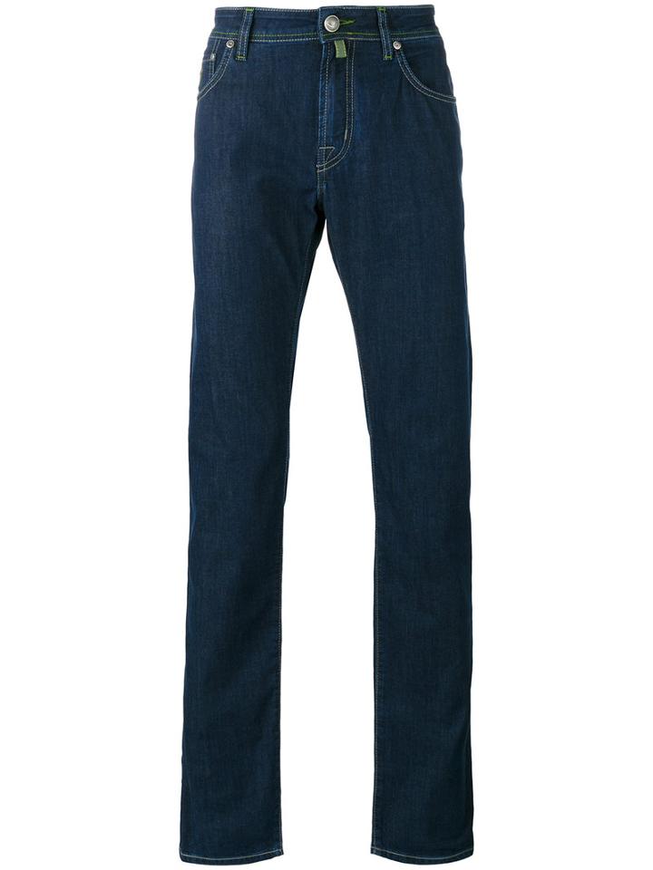 Jacob Cohen Straight-leg Jeans, Men's, Size: 34, Blue, Cotton/viscose/polyester/spandex/elastane