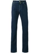 Jacob Cohen Straight-leg Jeans, Men's, Size: 34, Blue, Cotton/viscose/polyester/spandex/elastane