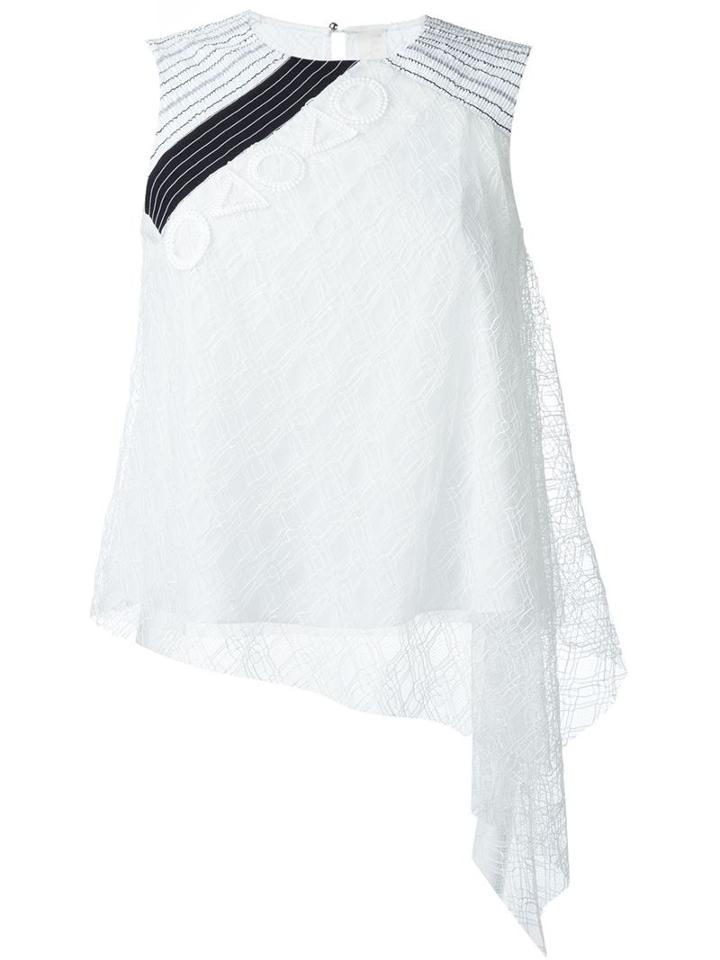 Peter Pilotto Embroidered Lace Asymmetric Blouse