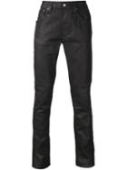 Nudie Jeans Co Thin Finn Back 2 Black Faux Leather Effect Jeans, Men's, Size: 28/32, Organic Cotton/spandex/elastane