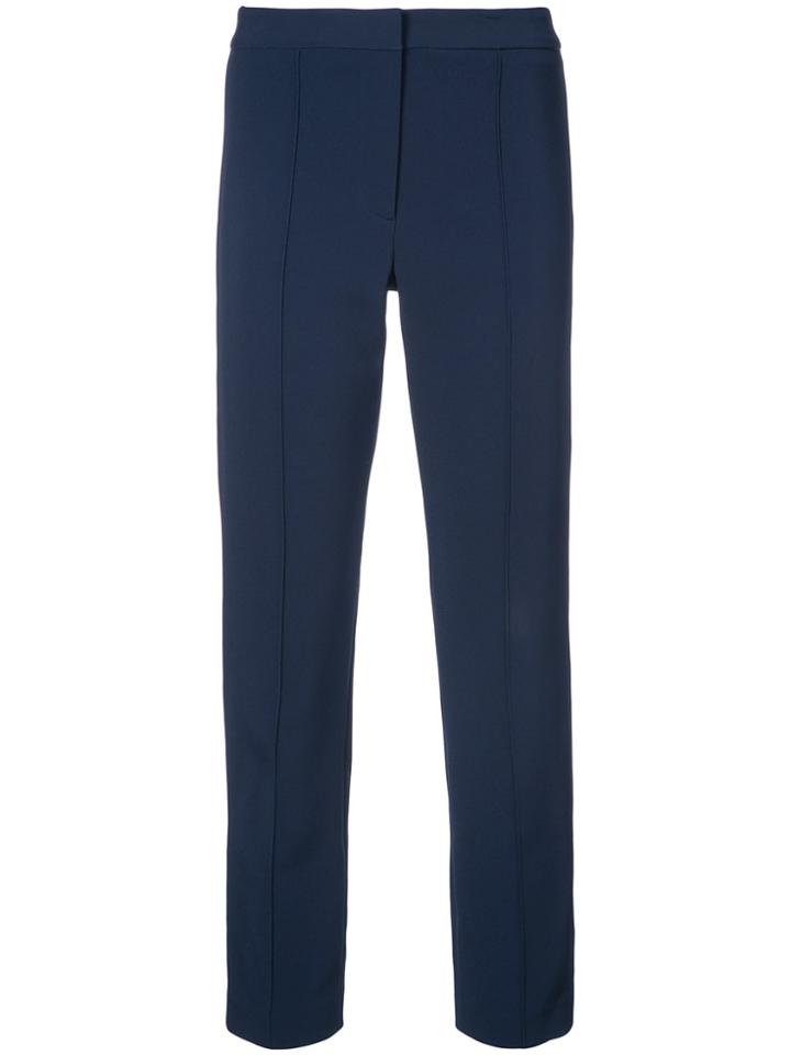 Adam Lippes Pintuck Cigarette Trousers - Blue