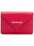 Balenciaga Papier Mini Wallet - Red