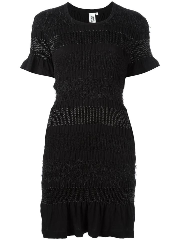 Comme Des Garçons Noir Kei Ninomiya Fitted Knit Dress, Women's, Size: Medium, Black, Cotton/nylon/polyester/polyurethane Resin