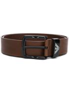 Emporio Armani Logo Detail Belt - Brown