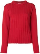 Chloé Striped Knit Sweater - Red