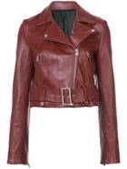 Dvf Diane Von Furstenberg Leather Biker Jacket - Red