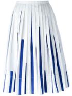 Io Ivana Omazic Contrast Box Pleated Skirt, Women's, Size: 44, White, Cotton