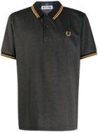 Fred Perry Miles Kane Two Tone Pique Shirt - Grey