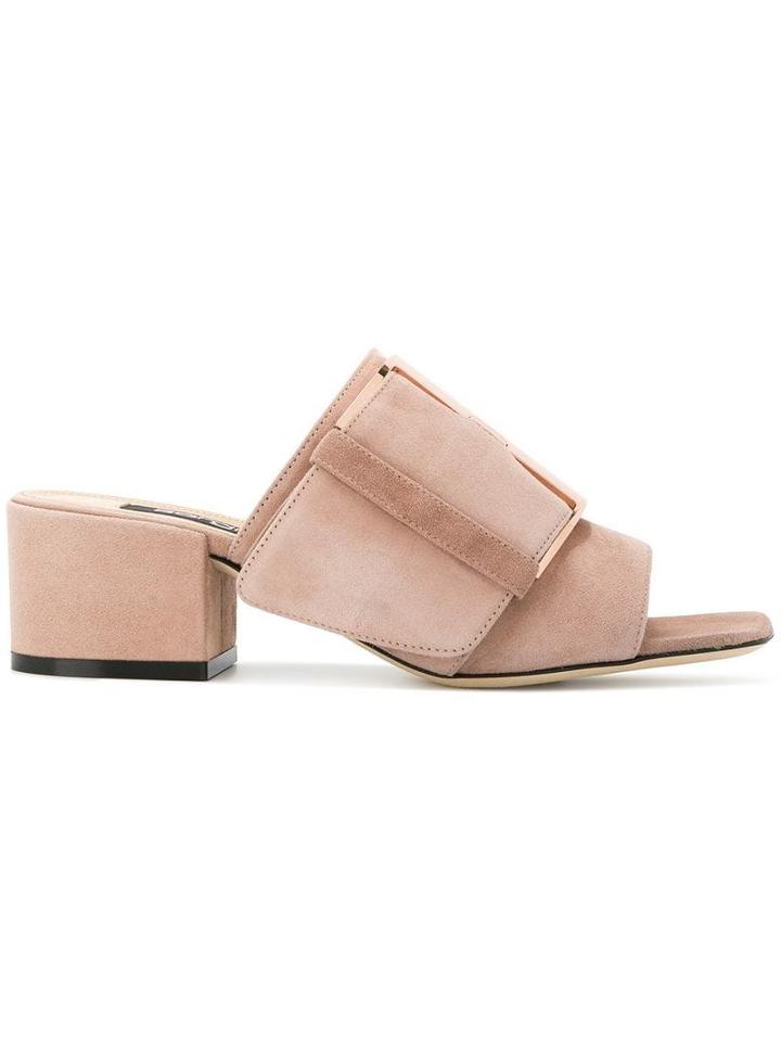 Sergio Rossi Sr Buckle Mules - Pink