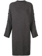 Pierantoniogaspari Buttoned Sleeves Sweater Dress - Grey