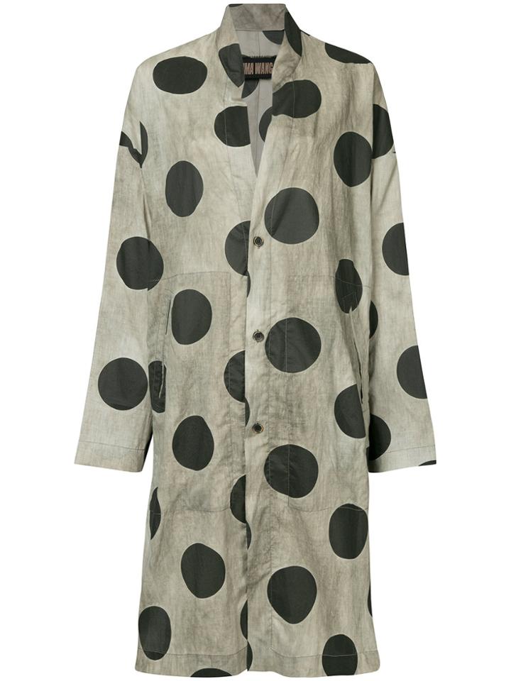 Uma Wang Polka Dot Loose Fit Coat - Grey