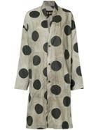 Uma Wang Polka Dot Loose Fit Coat - Grey