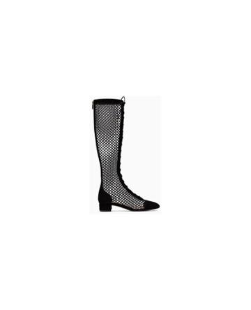 Fashion Concierge Vip Dior Naughtily-d Lace-up Boot In Black Mesh -