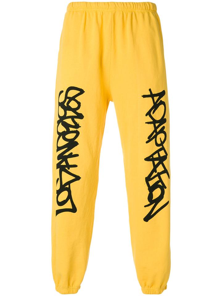 Adaptation Logo Print Track Pants - Yellow & Orange