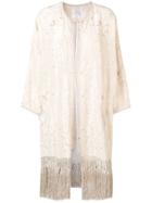 Forte Forte Embroidered Fringed Cardigan - White