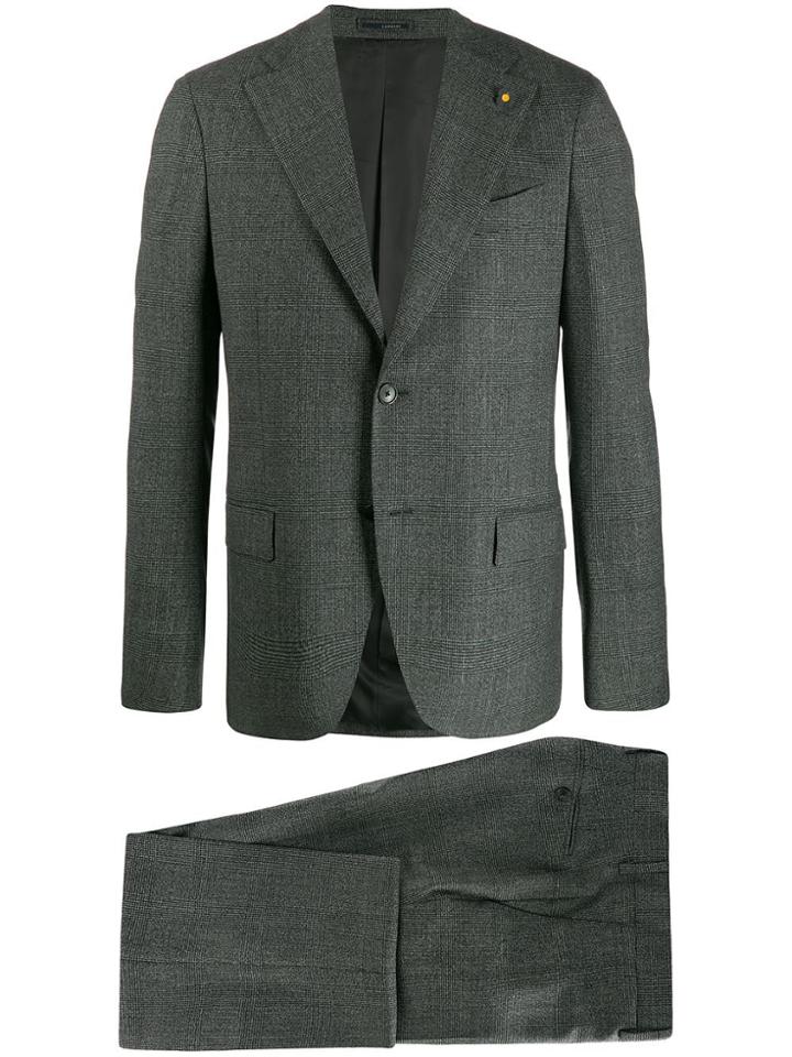 Lardini Glen Check Pattern Suit - Grey