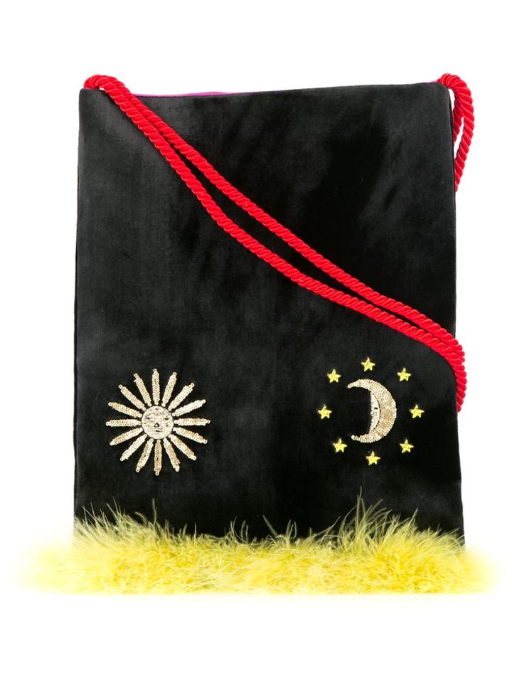 Tu Es Mon Trésor Sun And Moon Tote Bag - Black