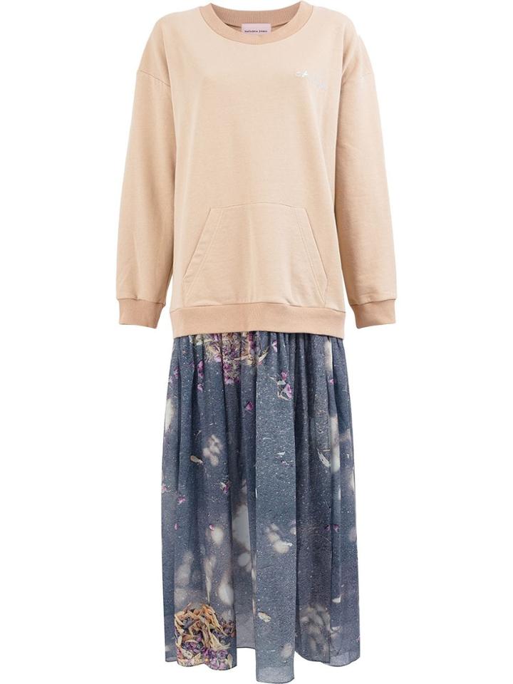 Natasha Zinko Pavement Print Dress - Brown