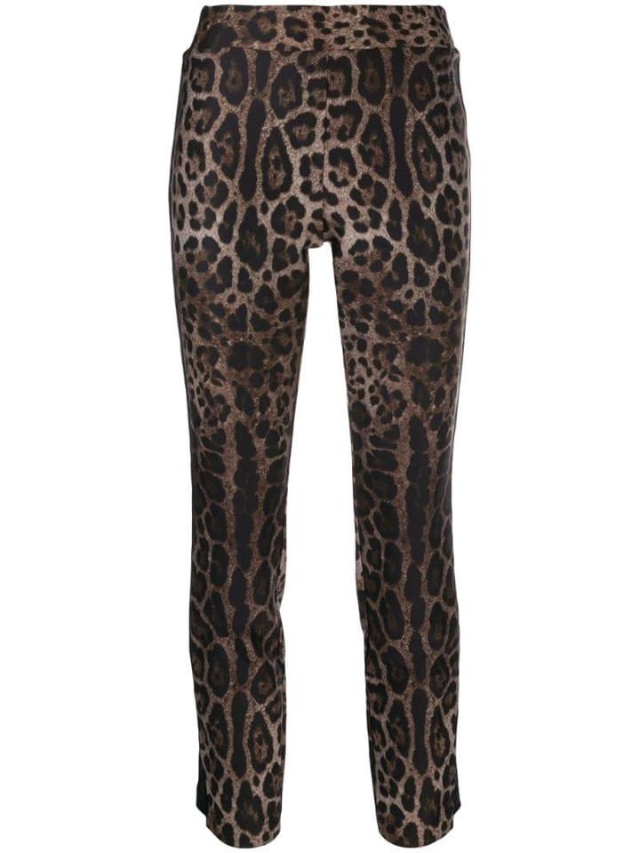 Cambio Leopard Print Leggings - Brown