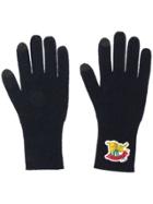 Kenzo Logo Patch Gloves - Black
