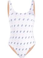 Saks Potts Logo Print One-piece - White