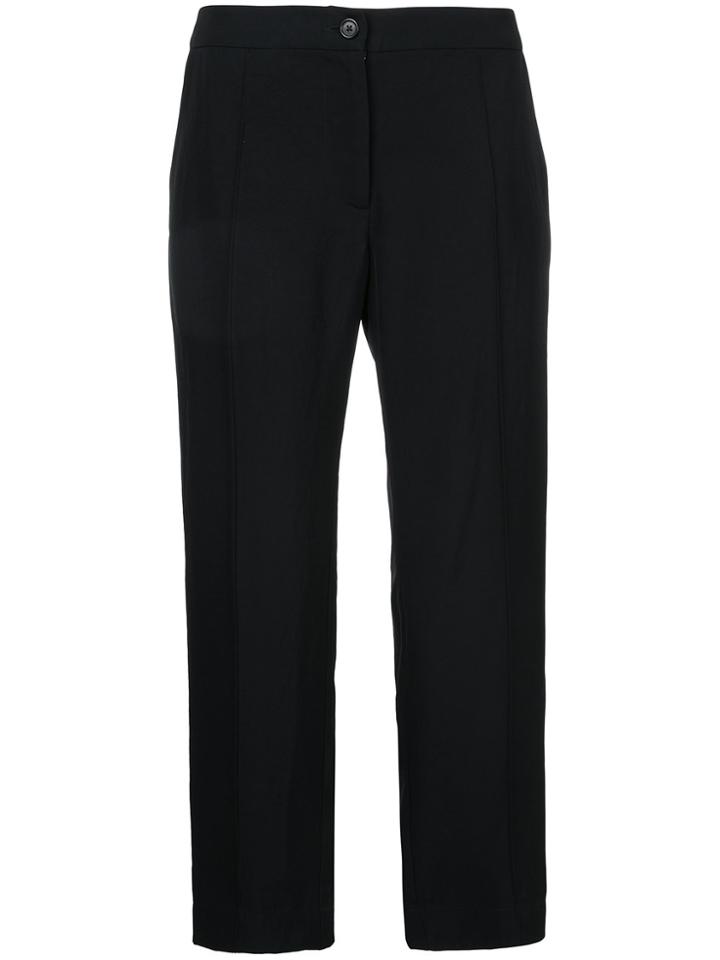 Zambesi Wide Leg Cropped Trousers - Black