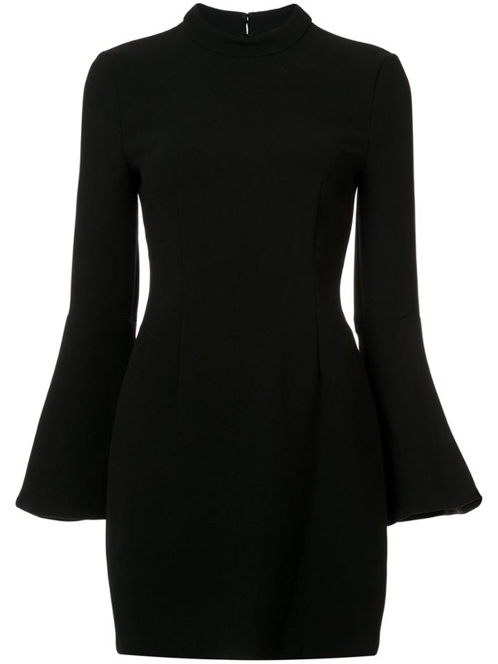 Rachel Zoe Flared Sleeves Fitted Dress - Black