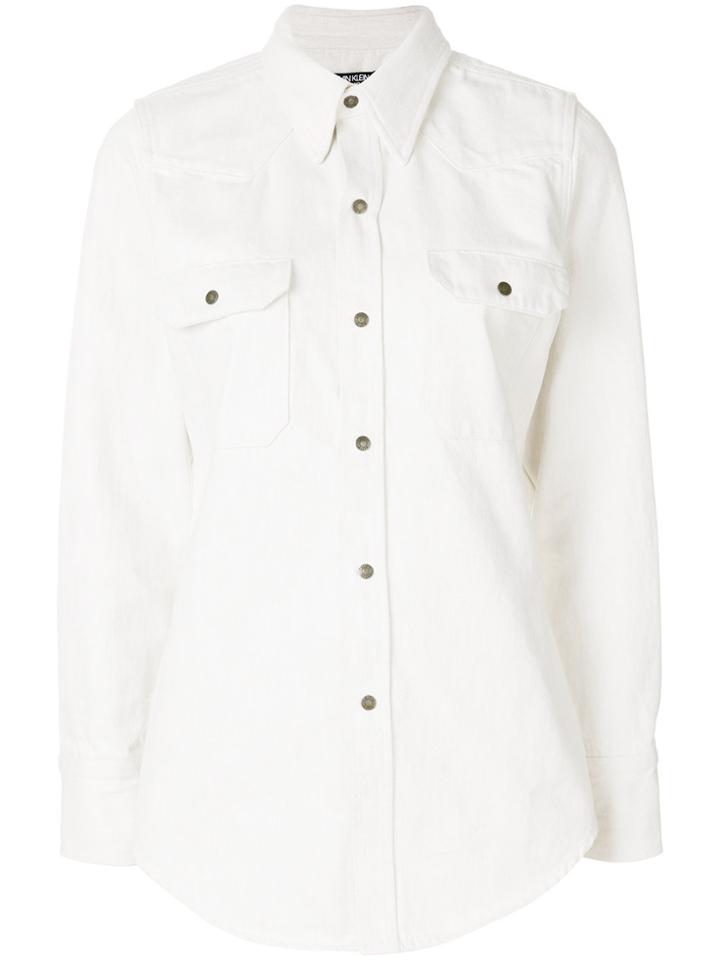 Calvin Klein 205w39nyc Denim Fitted Shirt - White
