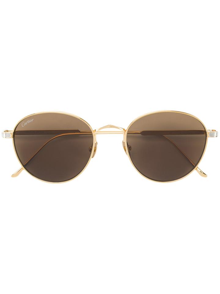 Cartier Round Frame Sunglasses - Metallic