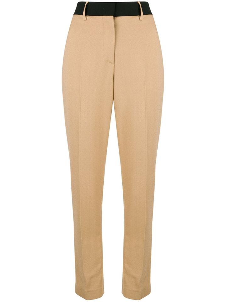 Msgm Slim-fit Trousers - Nude & Neutrals